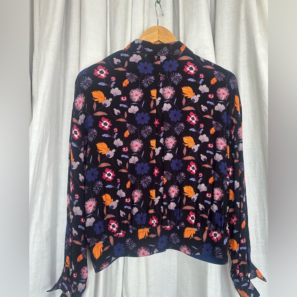 Ba&Sh, Beverly Hills: “Bomber Jacket”/ Blouse w/Tuxedo Trim. Chic & Light. Rare. - Picture 3 of 11